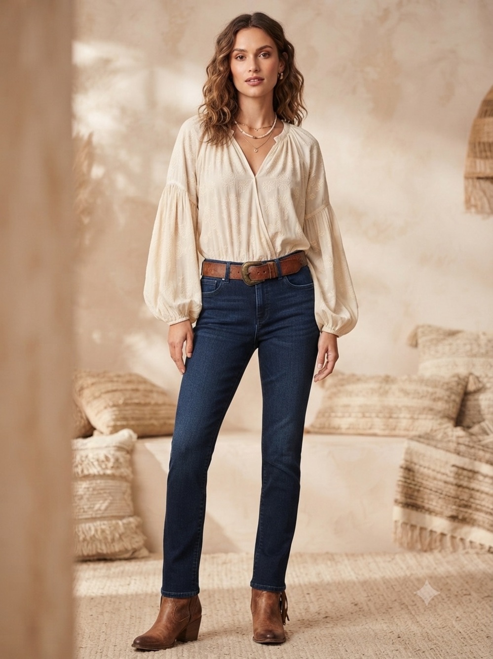 NYDJ Marilyn Straight Leg Jeans in Dark Blue Wash - Picture 8 of 8